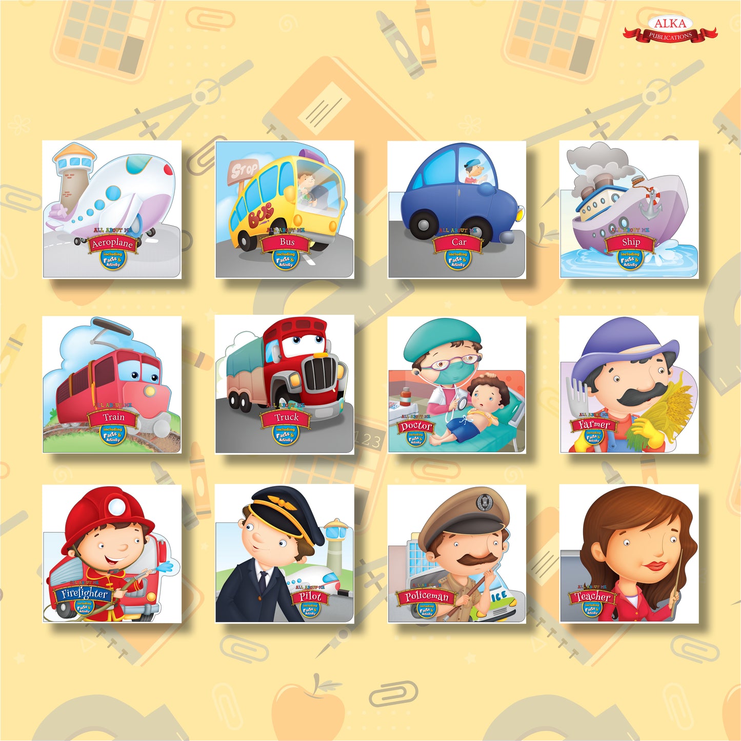 All About Me: Vehicles and Professions (Set of 12 Books)