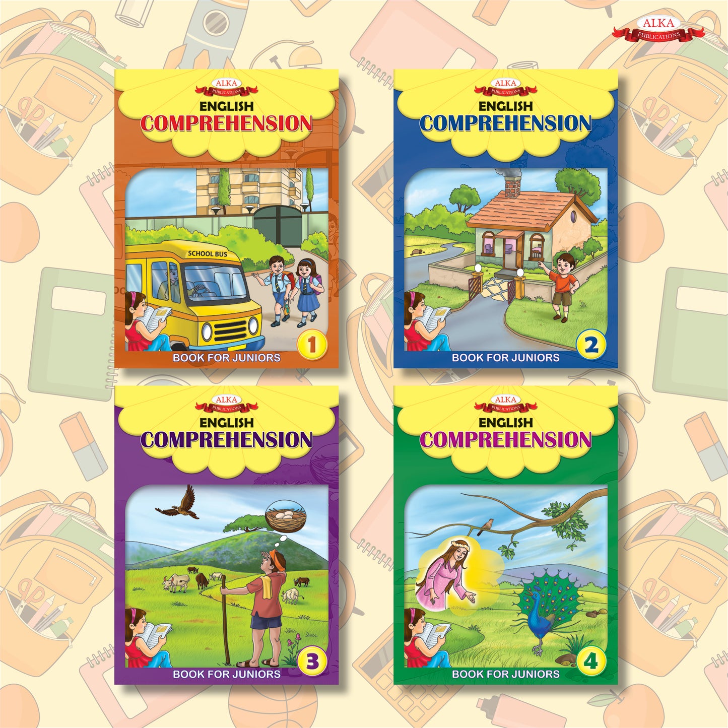 English Comprehension (Set of 4 Books)