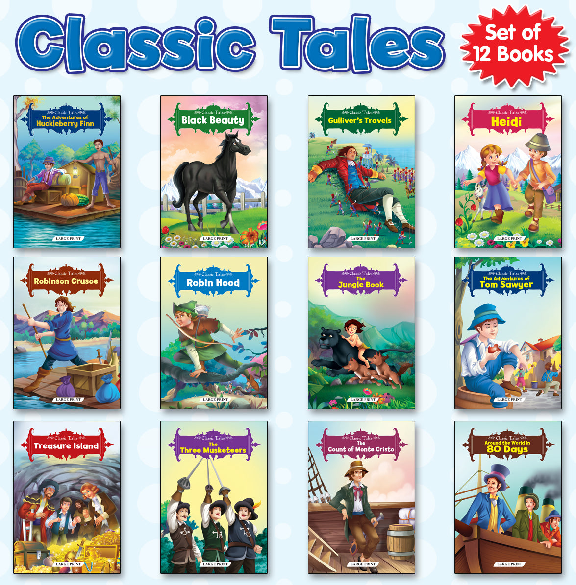 Classic tales story books (set of 12 books)