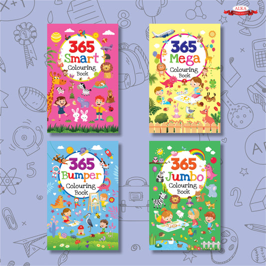 365 Colouring book (set of 4 books)