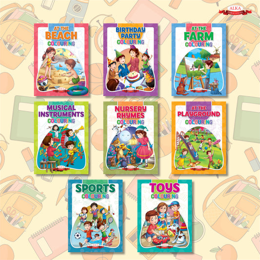 Colouring Book for Children (set of 8 books)