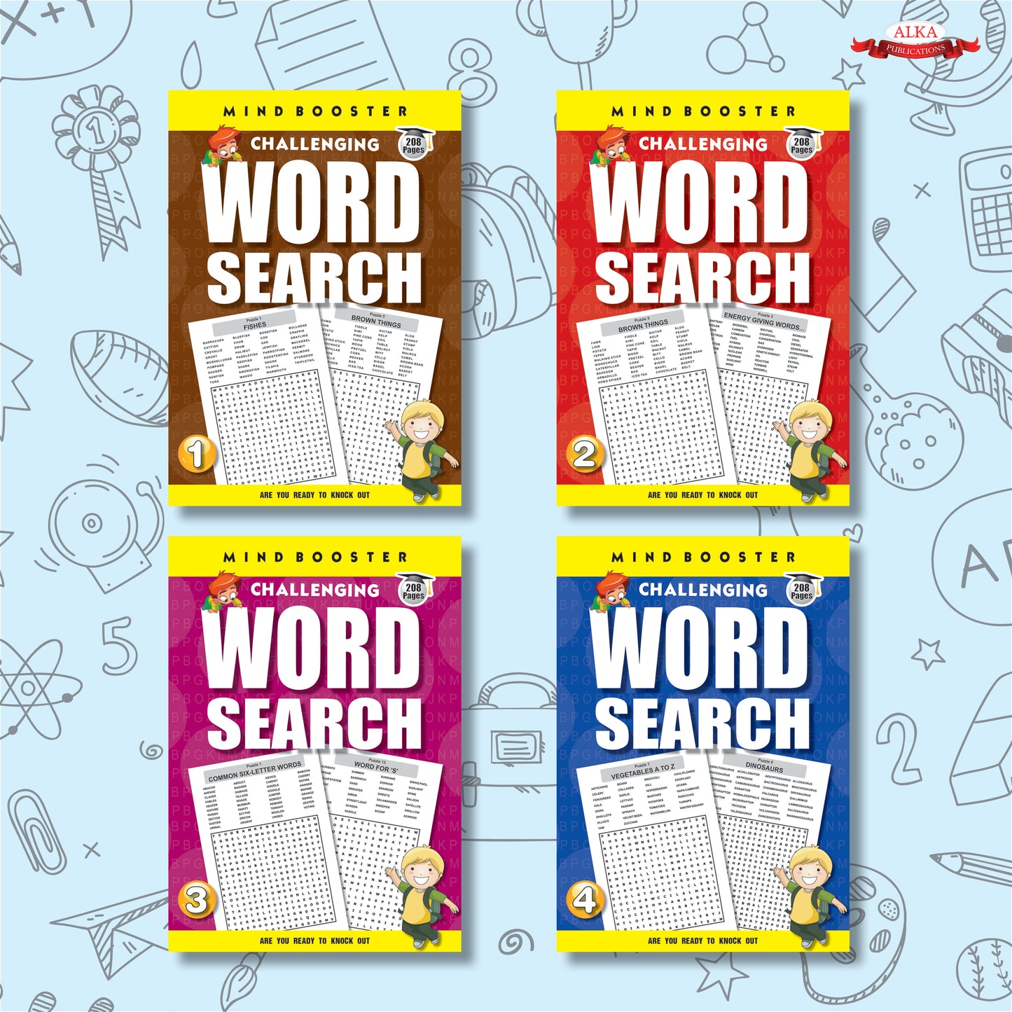 Challenging Word search puzzle (set of 4 books)