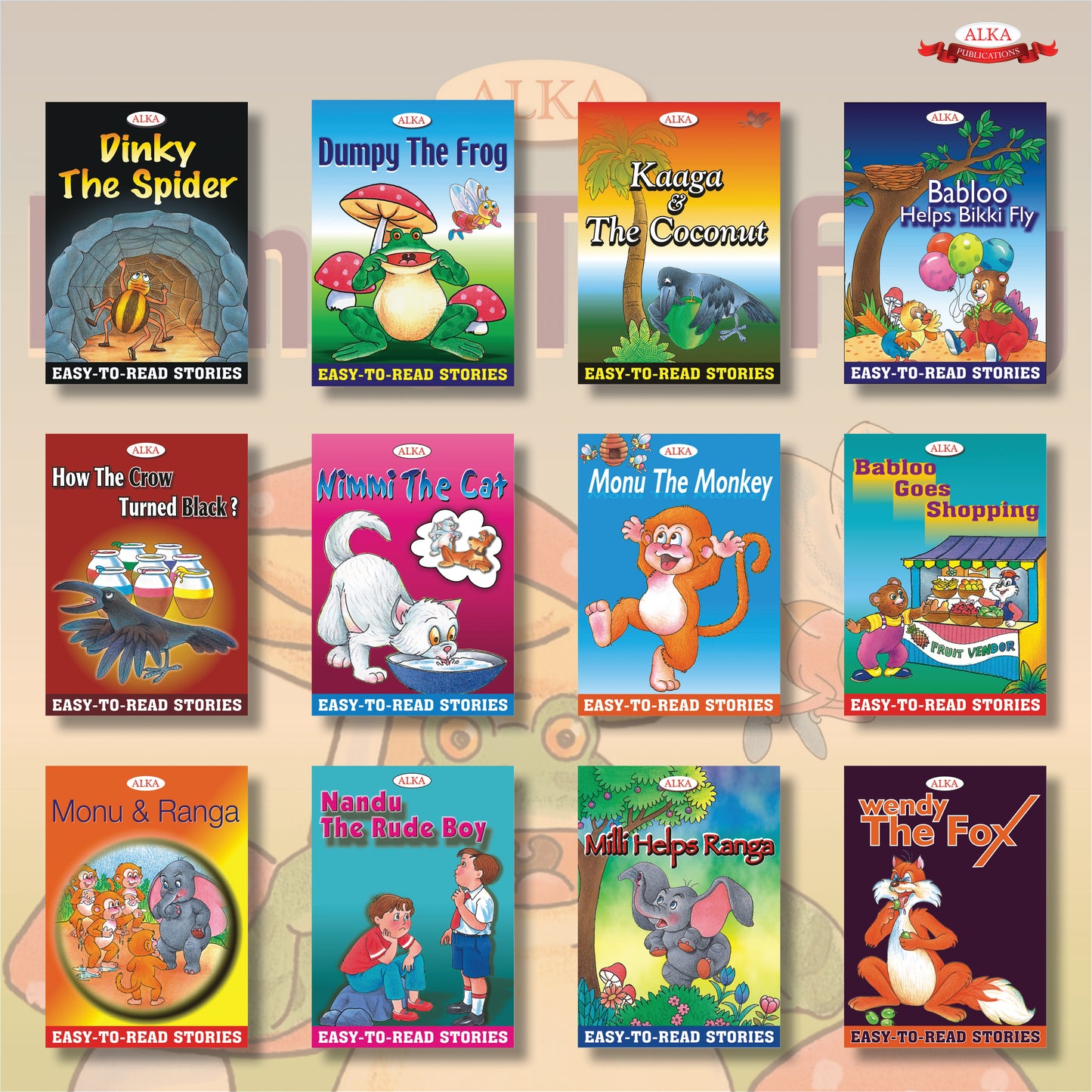 Easy to Read Story Books (Set of 12 Books)