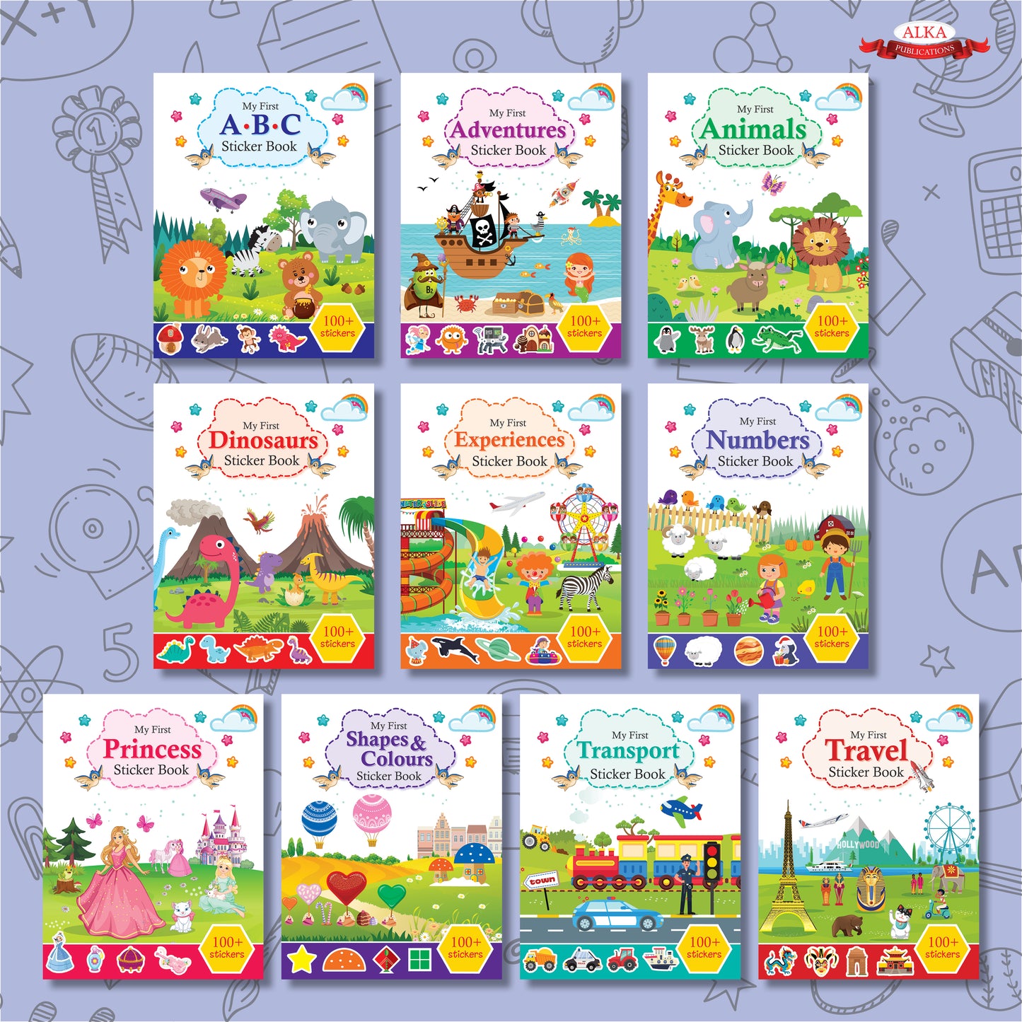 My First Sticker Book (Set of 10 Books)