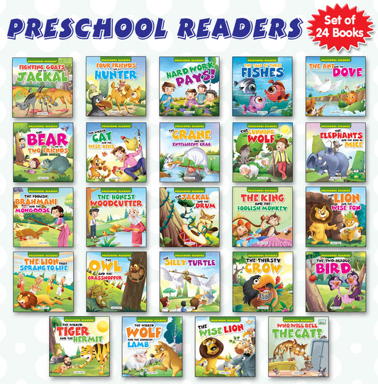 Preschool reader large print story book (set of 24)