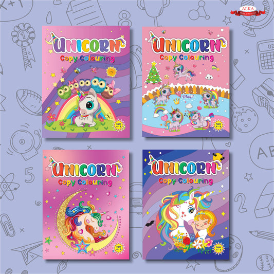 Unicorn copy colouring (Set of 4 Books)